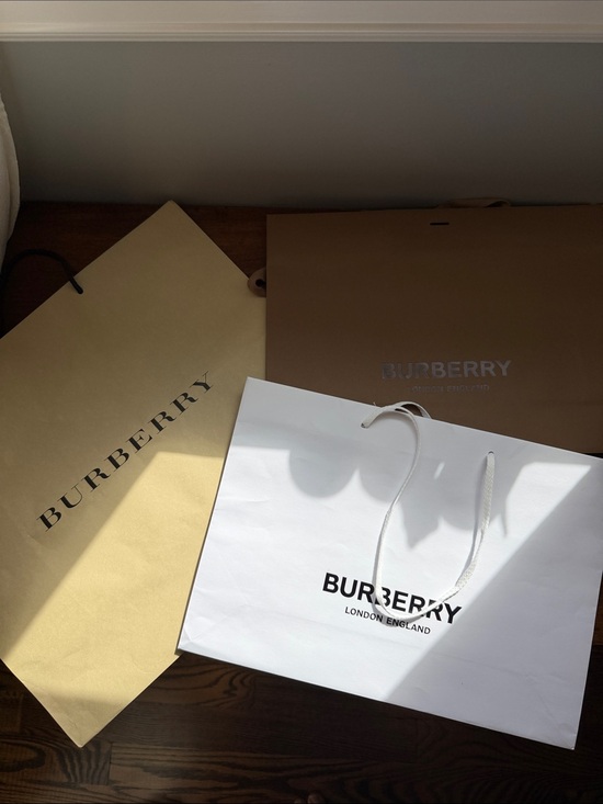 Burberry Other - Burberry Beige Shopping Bag with Black Handles